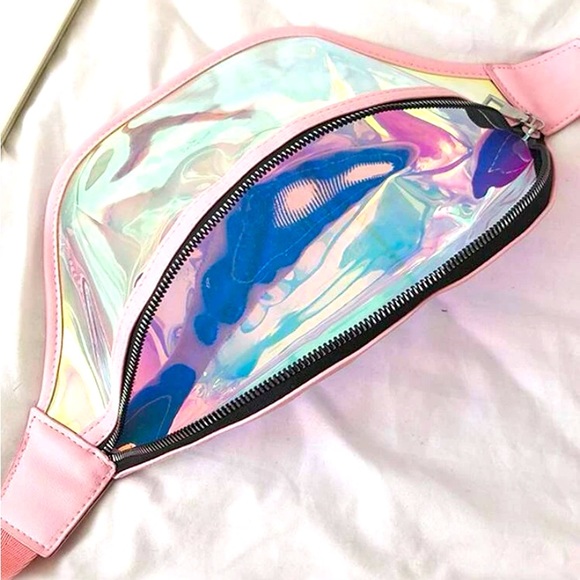 Pastel Iridescent Holographic Waist Belt Shoulder Belt-bag Fanny Pack - Picture 8 of 16